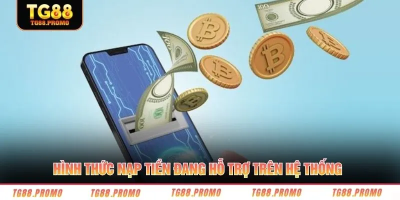 Hình thức nạp tiền đang hỗ trợ trên hệ thống